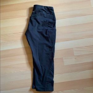 Dark Olive/Brown Cropped Leggings